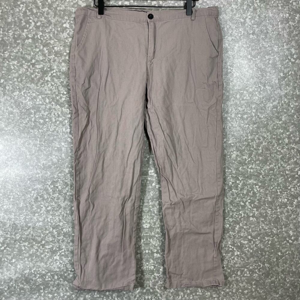 Shein Women's Khaki Straight Leg Lightweight Chino Pants - Size Large - Career